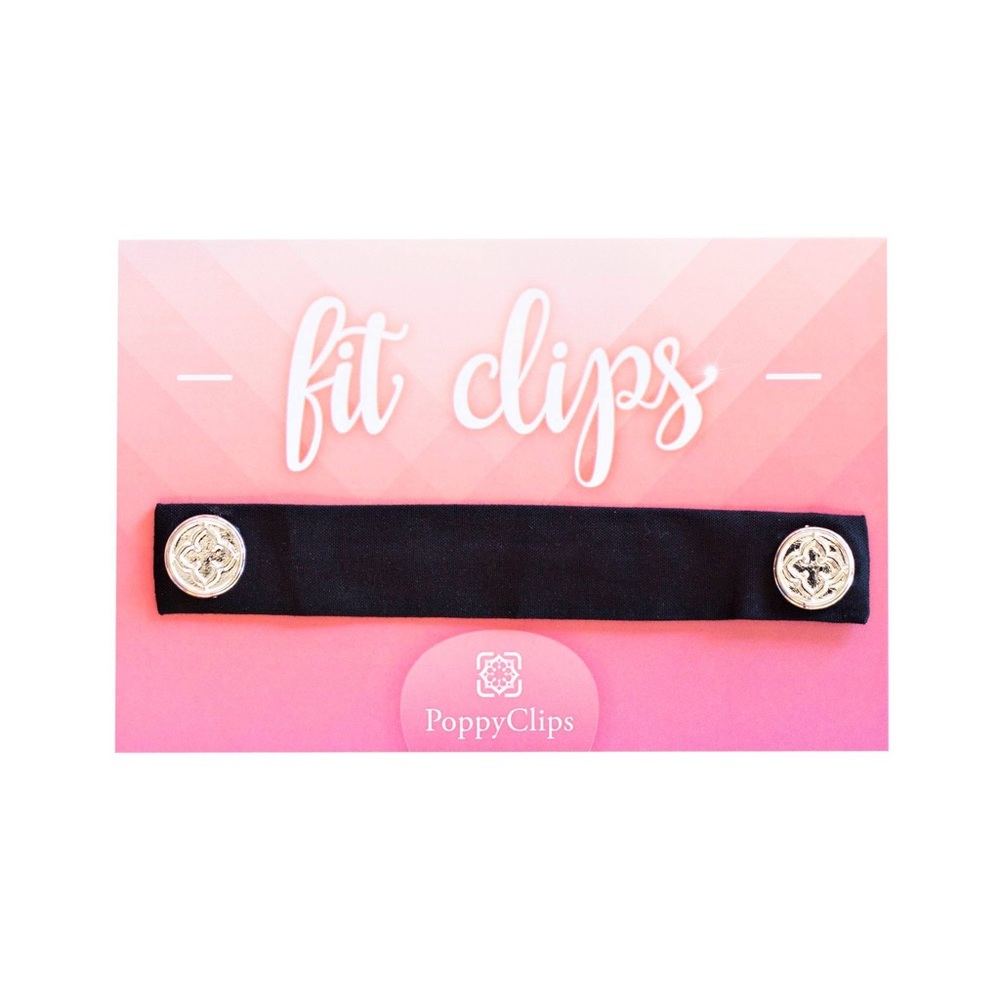 Black FitClip with Silver Embellishments